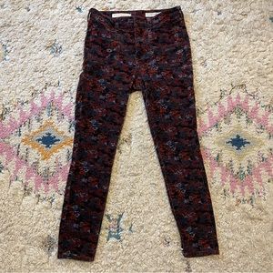 Anthropologie Pilcro corduroy high rise skinny pants size 27